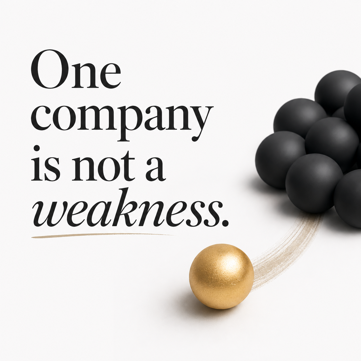 One Company Is Not a Weakness
