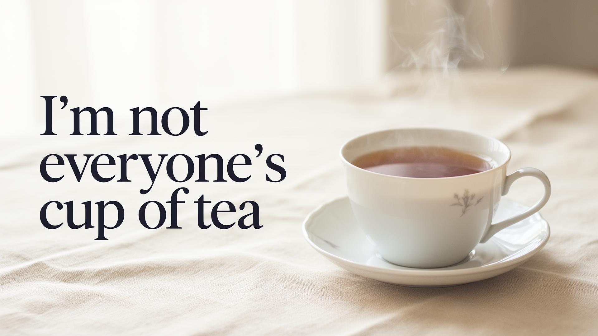 I'm Not Everyone's Cup of Tea