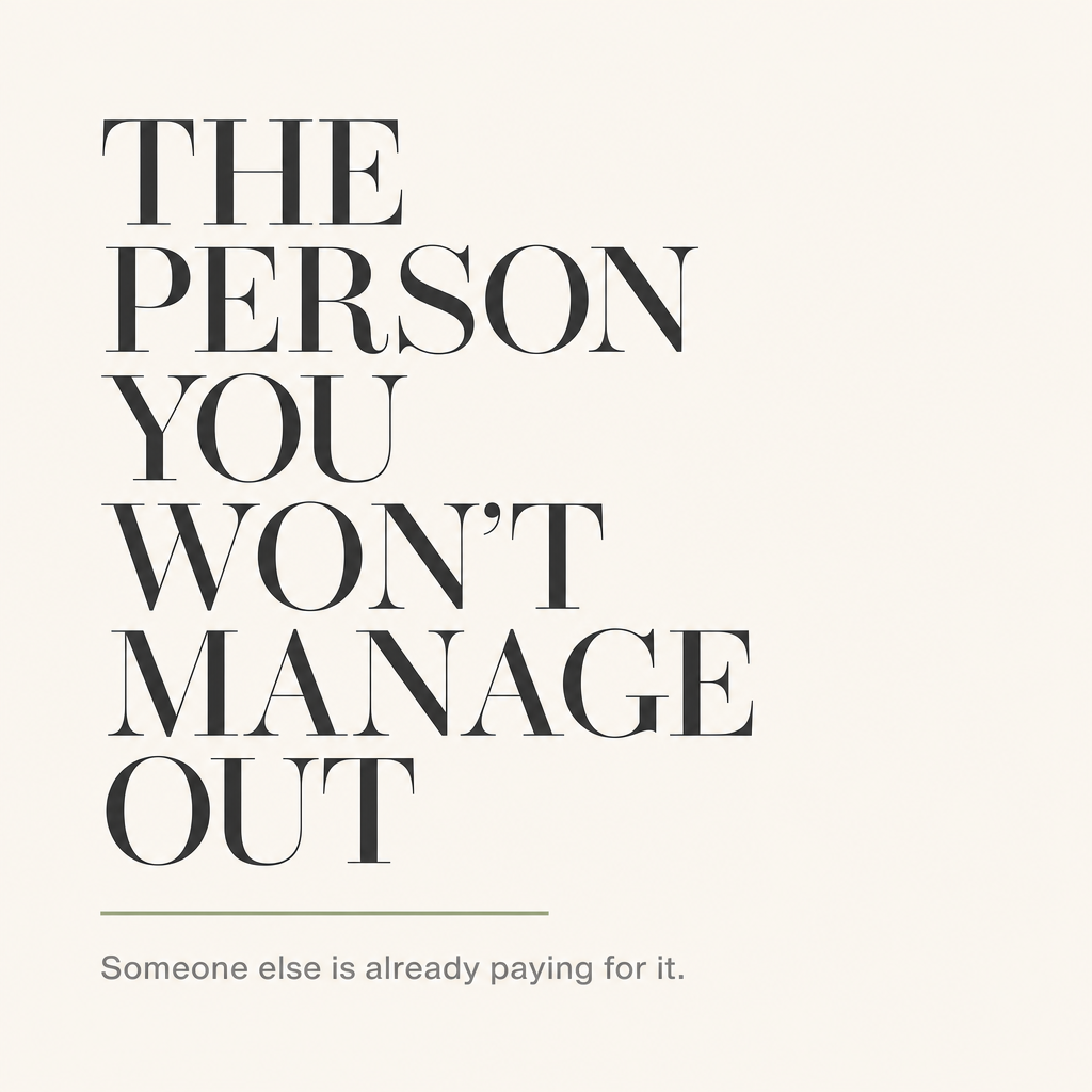 The Real Cost of the Person You Won't Manage Out